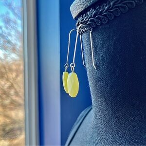 🍐 Lemon Jade Drop Earrings